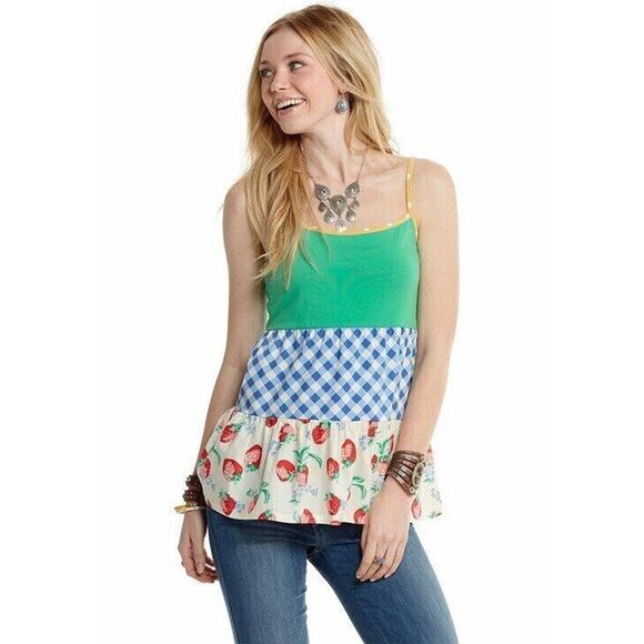 New Matilda Jane Womens Small Happy Free Strawberry Biscotti Spaghetti Strap - Picture 2 of 7